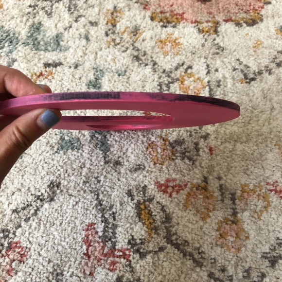 Hot Pink Maple Wood Decorative Monogram Initial Letter “e” - Picture 3 of 3